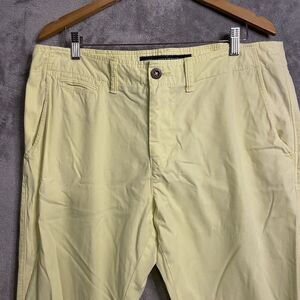 American Eagle Men's Chino 36x30 Green‎ Lime Original Slim Straight Leg Yellow